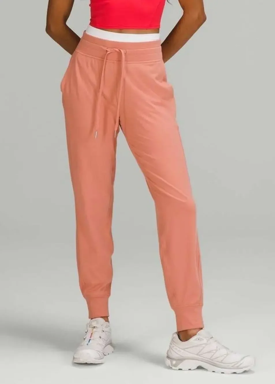 Lululemon Ready to Rulu High Rise Jogger Size 10 Pink Savannah Pilates Yoga Gym